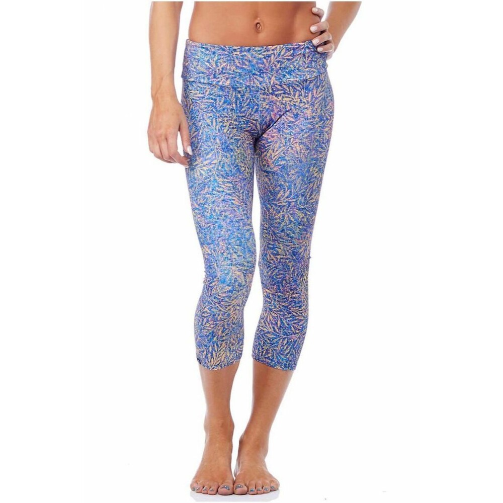 Onzie Hot Yoga Philosophy Capri Floral Printed Legging